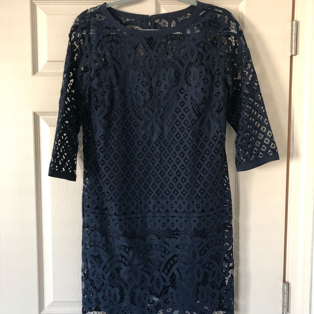 Ann Taylor Loft navy lace dress